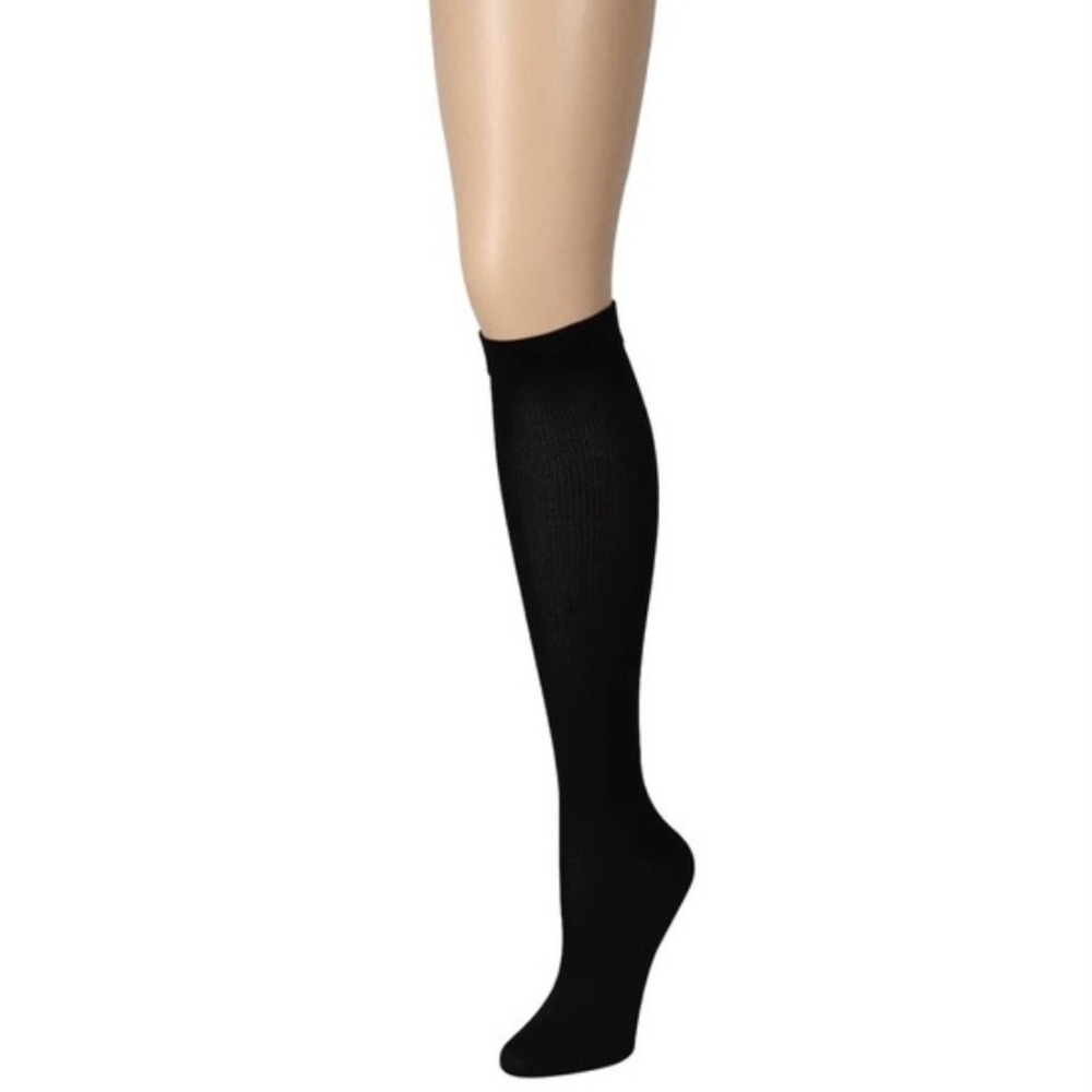 Juncture Knee High Compression Socks 2 Pairs 15-20 mmHg Womens Size 5-9 Black - Picture 3 of 5